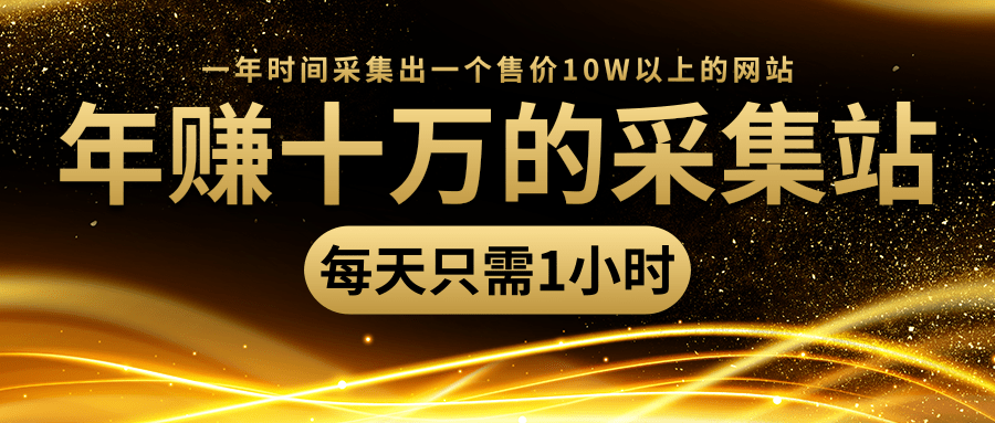 年赚十万的采集站，每天却只需要1小时，一年时间采集出一个售价10W以上的网站-千羽资源库