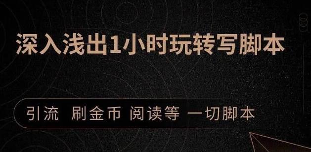 引流脚本实战课：1小时深入浅出视频实操讲解，教你0基础学会写引流脚本-千羽资源库
