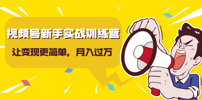 视频号新手实战训练营，让变现更简单，玩赚视频号，轻松月入过万-千羽资源库