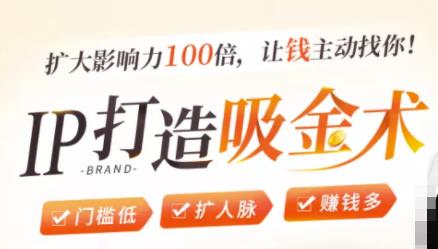 IP打造吸金术：0基础0资源，也能扩大影响力100倍，让钱主动找你！-千羽资源库