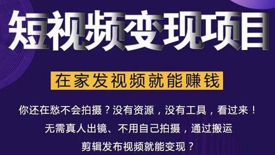 在家也能操作的短视频赚钱项目，无需真人，不用拍摄，纯搬运月入2到5万-千羽资源库