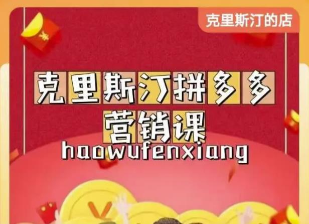 克里斯汀拼多多运营课，适合小白初涉平台，低成本入门-千羽资源库