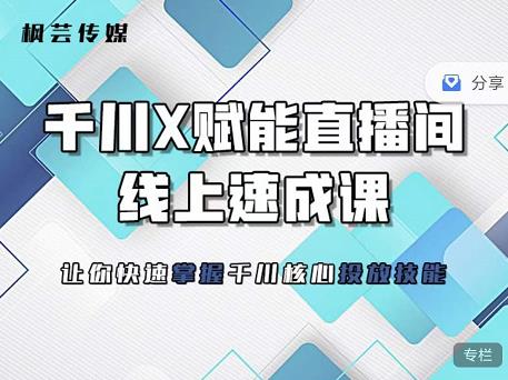 枫芸传媒-线上千川提升课，提升千川认知，提升千川投放效果-千羽资源库