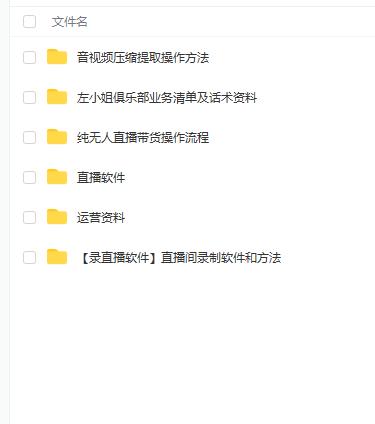 左小姐-直播带货俱乐部十三行、无人直播，全套教程附：工具、文档、话术资料-千羽资源库