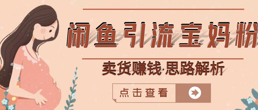 闲鱼引流宝妈粉+卖货赚钱一个月收益30000+（实操视频教程）-千羽资源库
