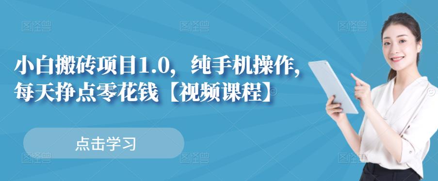 小白搬砖项目1.0，纯手机操作，每天兼职挣点零花钱-千羽资源库