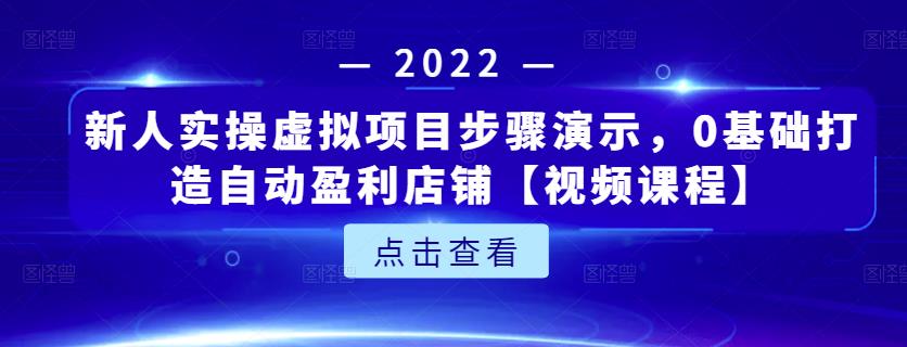 新人实操虚拟项目步骤演示，0基础打造自动盈利店铺【视频课程】-千羽资源库