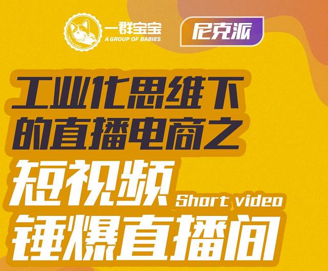尼克派·工业化思维下的直播电商之短视频锤爆直播间，听话照做执行爆单-千羽资源库