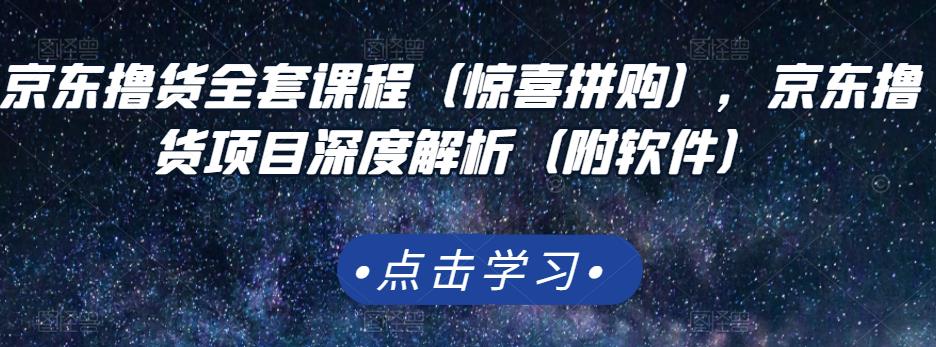京东撸货全套课程（惊喜拼购），京东撸货项目深度解析（附软件）-千羽资源库