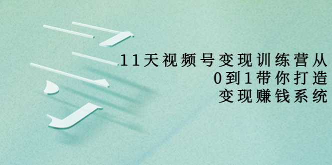 11天视频号变现训练营，从0到1打造变现赚钱系统（价值398元）-千羽资源库