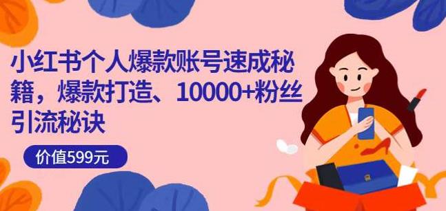 小红书个人爆款账号速成秘籍，爆款打造、10000+粉丝引流秘诀-千羽资源库