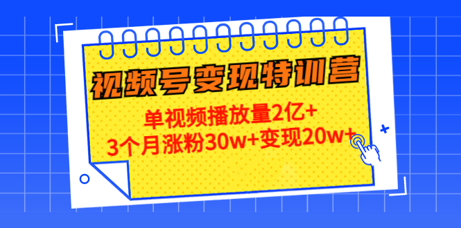 21天视频号变现特训营：单视频播放量2亿+3个月涨粉30w+变现20w+（第14期）-千羽资源库