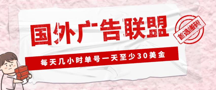 外面收费1980的最新国外LEAD广告联盟搬砖项目，单号一天至少30美金【详细玩法教程】-千羽资源库