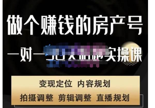 刘广标·同城房产号线上陪跑课，拍摄、剪辑、写文案、直播，做一个具有潜力价值的房产号-千羽资源库