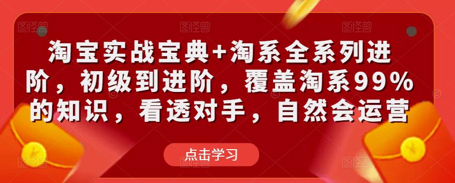 淘宝实战宝典+淘系全系列进阶，初级到进阶，覆盖淘系99%的知识，看透对手，自然会运营-千羽资源库