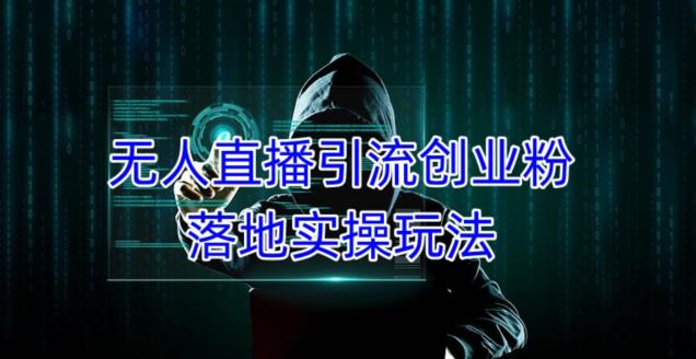 外面收费3980的无人直播引流创业粉落地实操玩法，单日引100+精准创业粉-千羽资源库