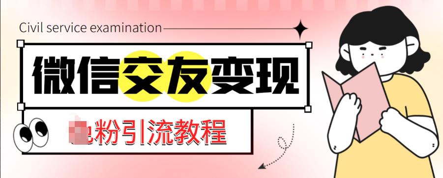 微信交友变现项目，吸引全网LSP男粉精准变现，小白也能轻松上手，日入500+-千羽资源库
