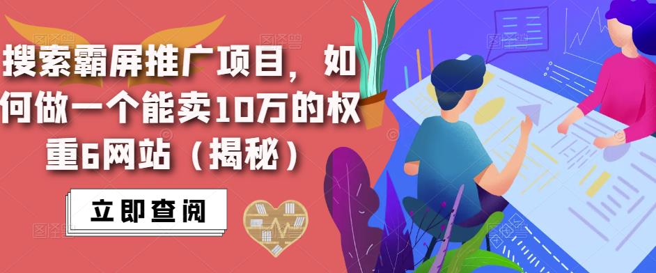 搜索霸屏推广项目，如何做一个能卖10万的权重6网站（揭秘）-千羽资源库