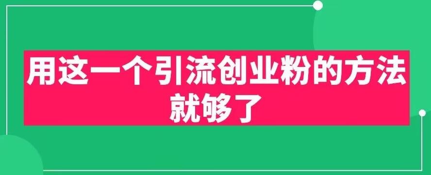 用这一个引流创业粉的方法就够了，PPT短视频引流创业粉【揭秘】-千羽资源库