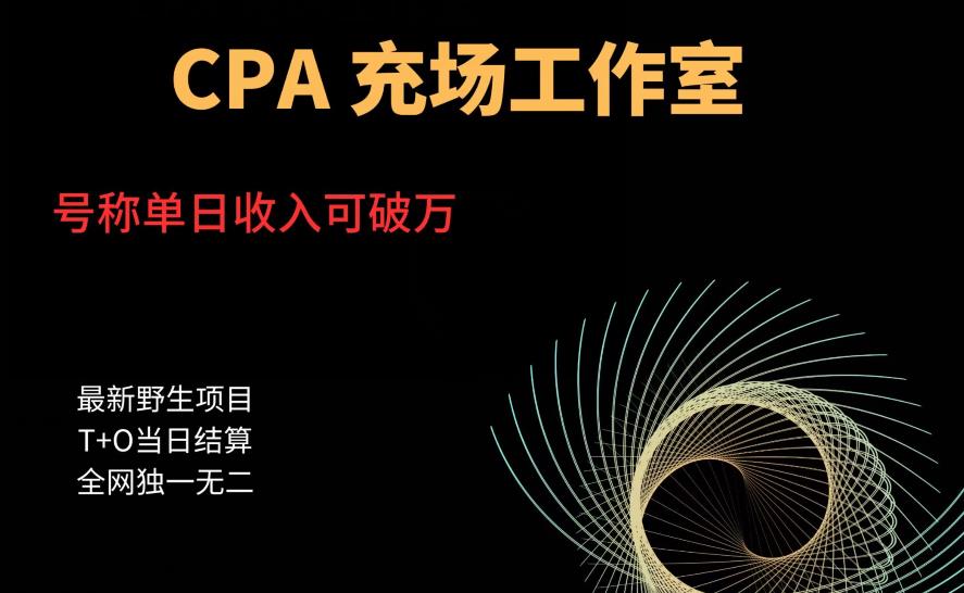 cpa充场工作室，号称单日收入10000+（揭秘）-千羽资源库