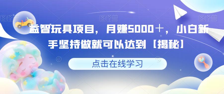 益智玩具项目，月赚5000＋，小白新手坚持做就可以达到【揭秘】-千羽资源库