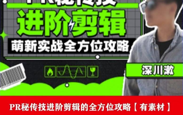 PR进阶剪辑培训班，让你快速成为剪辑大师12节视频课程+素材！-千羽资源库