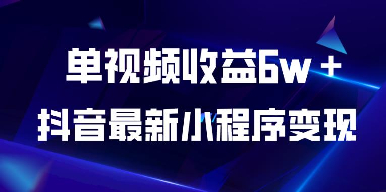 抖音最新小程序变现项目，单视频收益6w＋，小白可做【揭秘】-千羽资源库