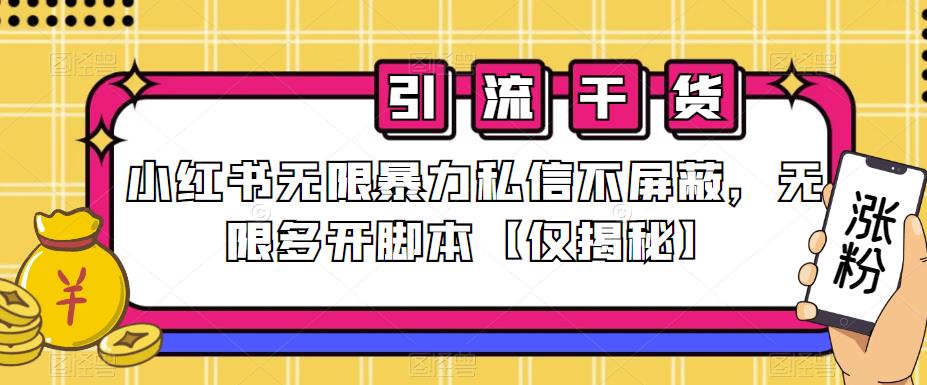 小红书无限暴力私信不屏蔽，无限多开脚本【仅揭秘】-千羽资源库