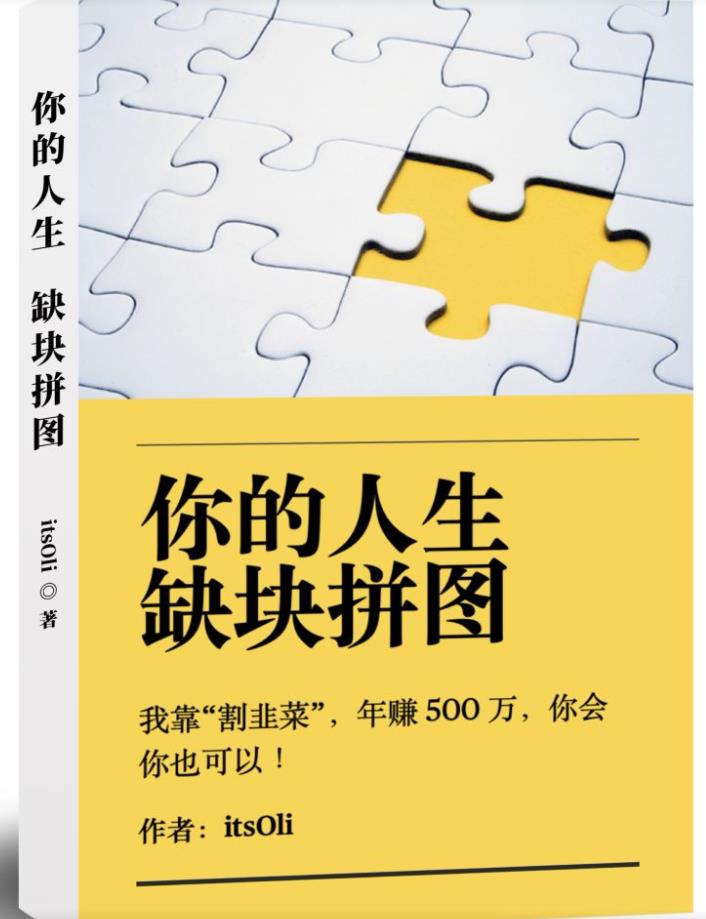 某高赞电子书《你的人生，缺块拼图——我靠“割韭菜”，年赚500万，你会你也可以》-千羽资源库