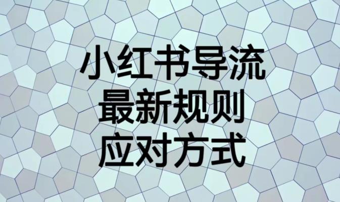 小红书导流最新规则应对方式【揭秘】-千羽资源库