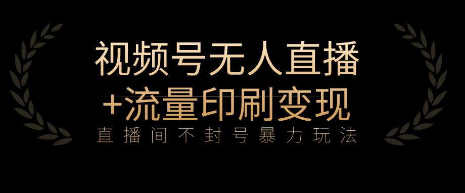 全网首发视频号不封号无人直播暴利玩法+流量印刷机变现，日入1000+【揭秘】-千羽资源库