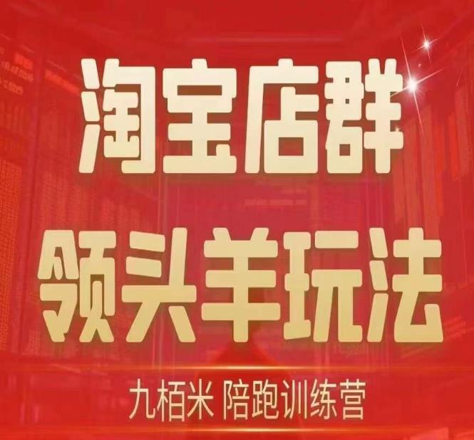九栢米-淘宝店群领头羊玩法，教你整个淘宝店群领头羊玩法以及精细化/终极蓝海/尾销等内容-千羽资源库