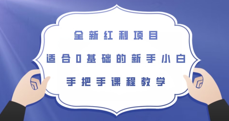 全新红利项目，适合0基础的新手小白，手把手课程教学【揭秘】-千羽资源库