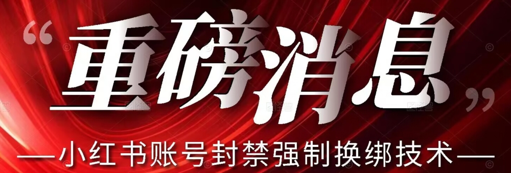 【最新】小红书账号封禁强制换绑技术可日赚300-千羽资源库