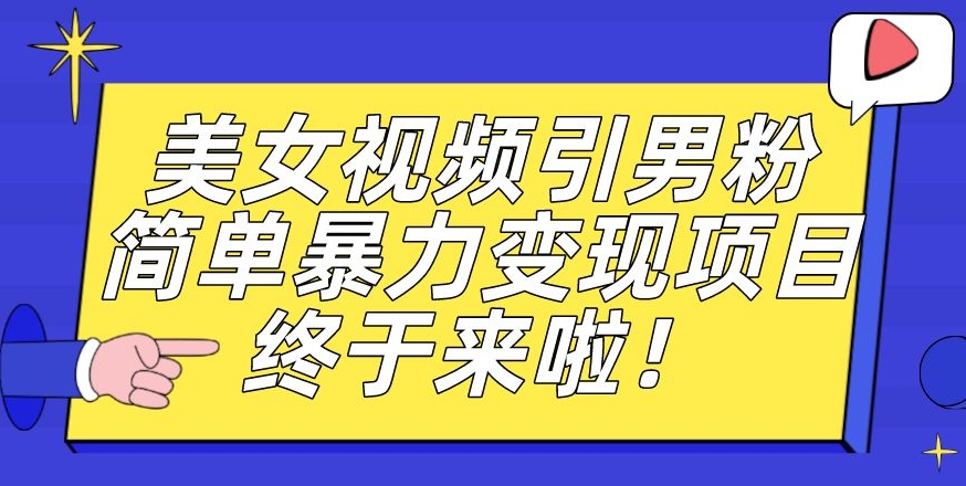 价值3980的男粉暴力引流变现项目，一部手机简单操作，新手小白轻松上手，每日收益500+【揭秘】-千羽资源库