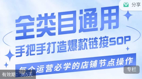 单品爆款打造实操运营，单品爆款从“0”-“1”手把手演练运营步骤-千羽资源库
