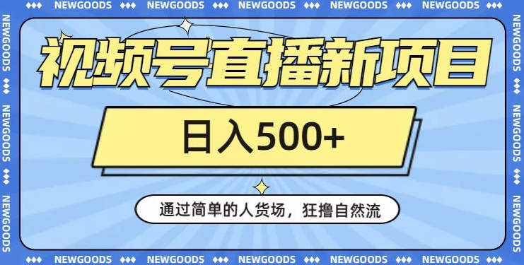 视频号直播新项目，通过简单的人货场，狂撸自然流，日入500+【260G资料】-千羽资源库