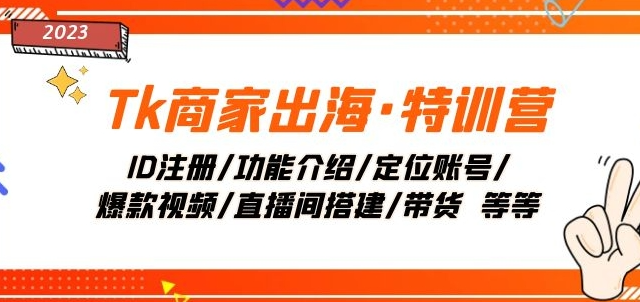 Tk商家出海·特训营：ID注册/功能介绍/定位账号/爆款视频/直播间搭建/带货-千羽资源库