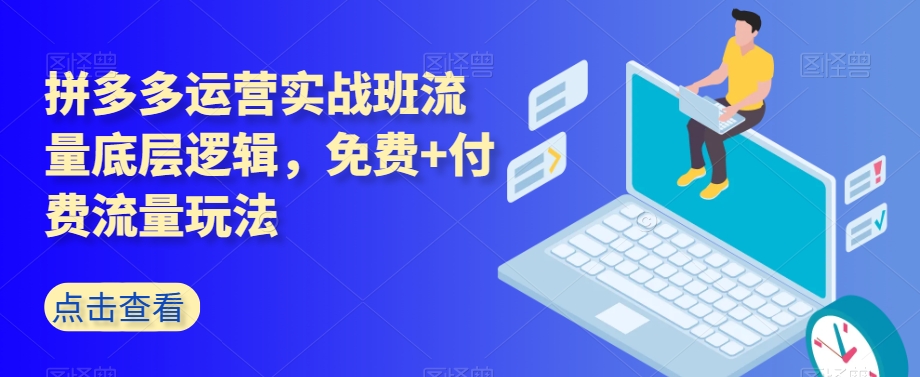 拼多多运营实战班流量底层逻辑，免费+付费流量玩法-千羽资源库
