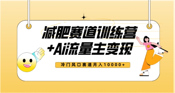 全新减肥赛道AI流量主+训练营变现玩法教程，蓝海冷门赛道小白轻松上手，月入10000+-千羽资源库