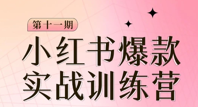 小红书博主爆款训练营第11期，手把手教你从0-1做小红书，从定位到起号到变现-千羽资源库