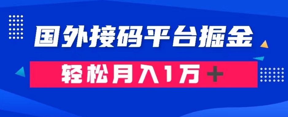 通过国外接码平台掘金：成本1.3，利润10＋，轻松月入1万＋【揭秘】-千羽资源库