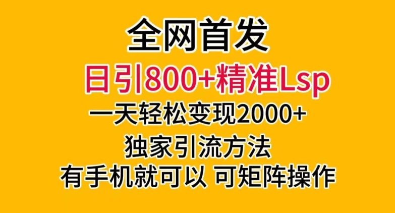 全网首发！日引800+精准老色批，一天变现2000+，独家引流方法，可矩阵操作【揭秘】-千羽资源库