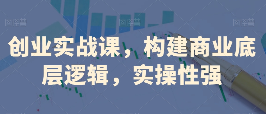 创业实战课，​构建商业底层逻辑，实操性强-千羽资源库