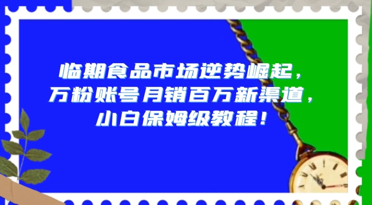 临期食品市场逆势崛起，万粉账号月销百万新渠道，小白保姆级教程【揭秘】-千羽资源库