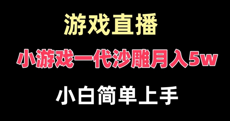 玩小游戏一代沙雕月入5w，爆裂变现，快速拿结果，高级保姆式教学【揭秘】-千羽资源库