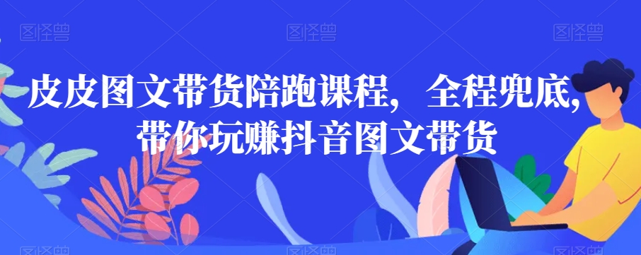 皮皮图文带货陪跑课程，全程兜底，带你玩赚抖音图文带货-千羽资源库