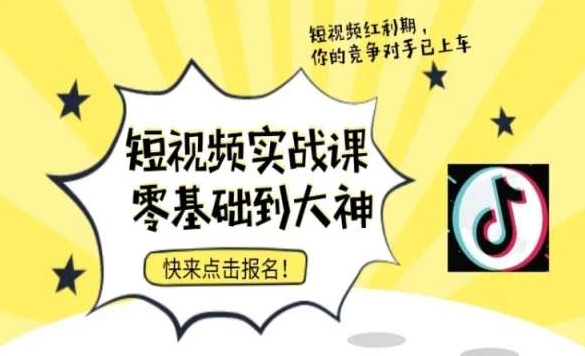 短视频零基础落地实操训练营，短视频实战课零基础到大神-千羽资源库