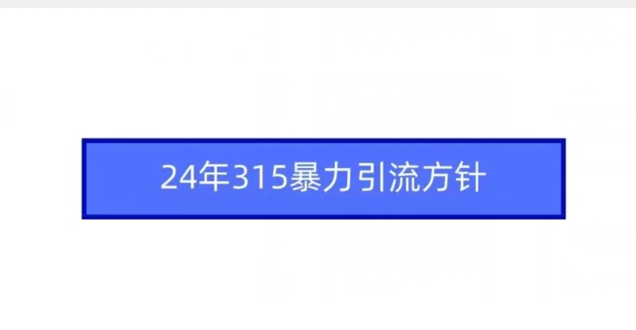 24年315暴力引流方针-千羽资源库