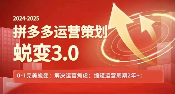 2024-2025拼多多运营策略蜕变3.0，0~1完美蜕变，解决信息焦虑-千羽资源库